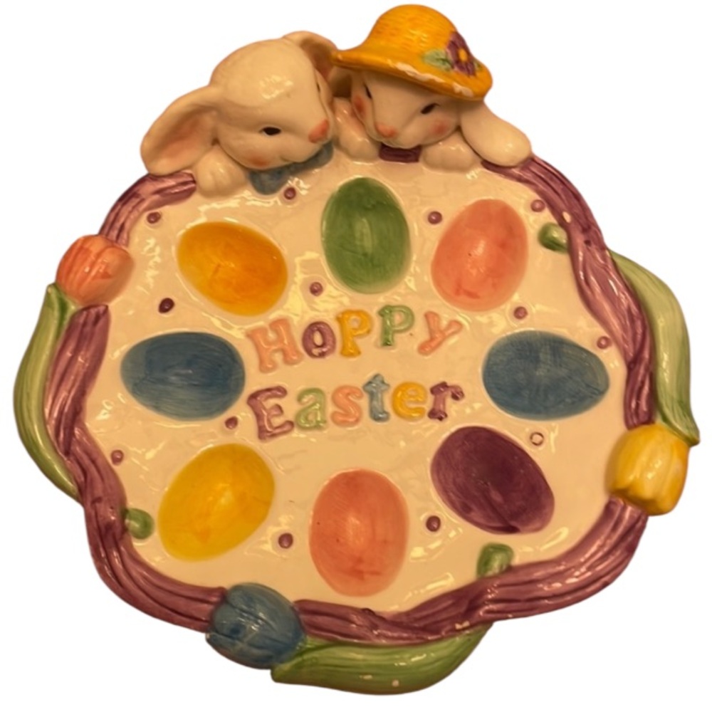 Vintage Figi Hoppy Easter egg plate